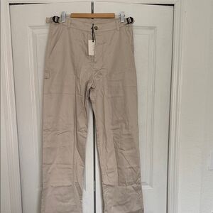 NWT NA NIN Ingrid Cotton Twill Carpenter Pants in Sand